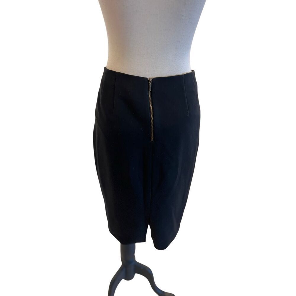 LTD Women's Exposed Back Zip Lined Career Straight Pencil Skirt Black Size 6 - Picture 3 of 5